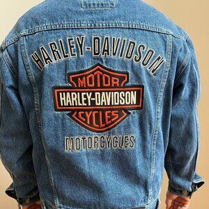 Men's Harley Davidson Denim Jacket - Size M